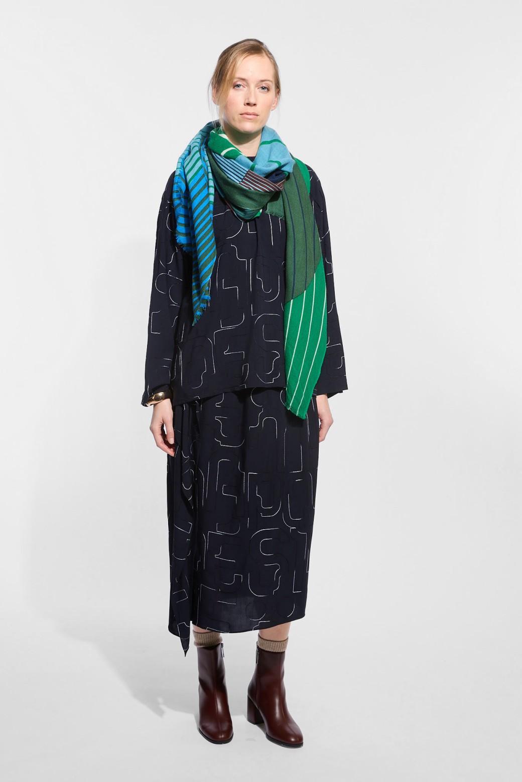 Astre Blue Grey Scarf