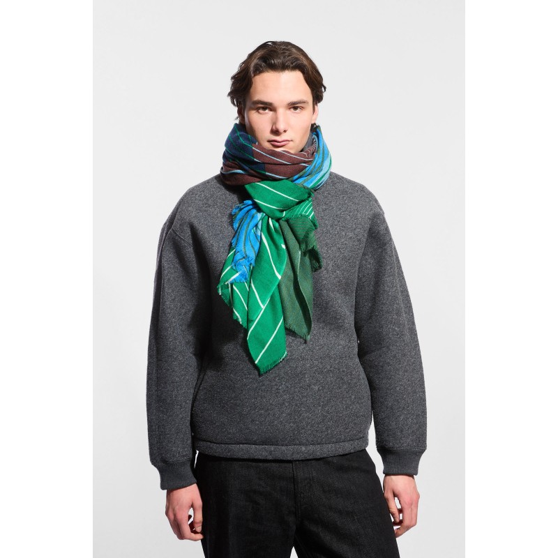 Foulard  Astre Gris Bleu