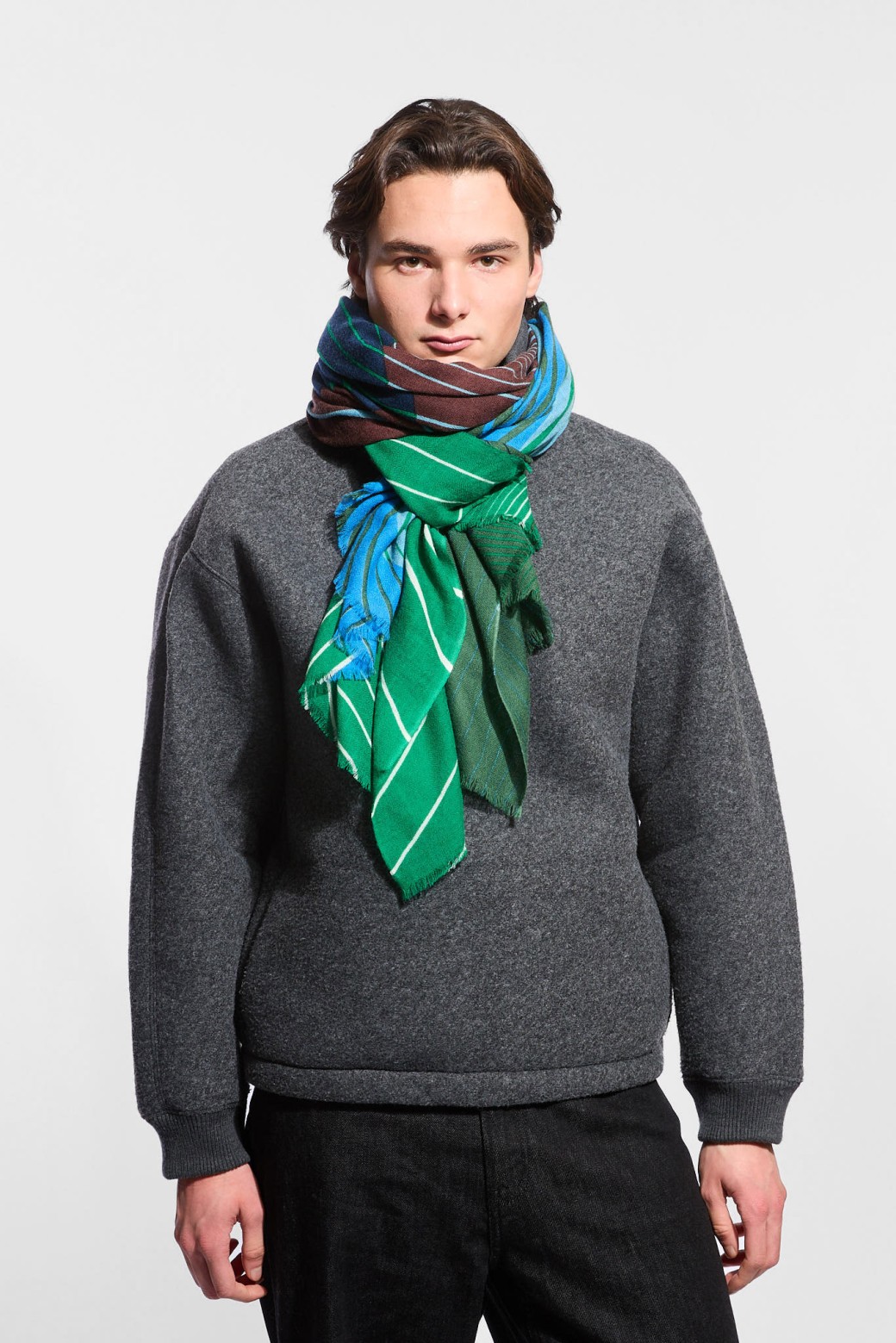 Foulard  Astre Gris Bleu