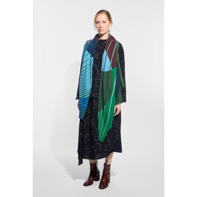 Astre Blue Grey Scarf