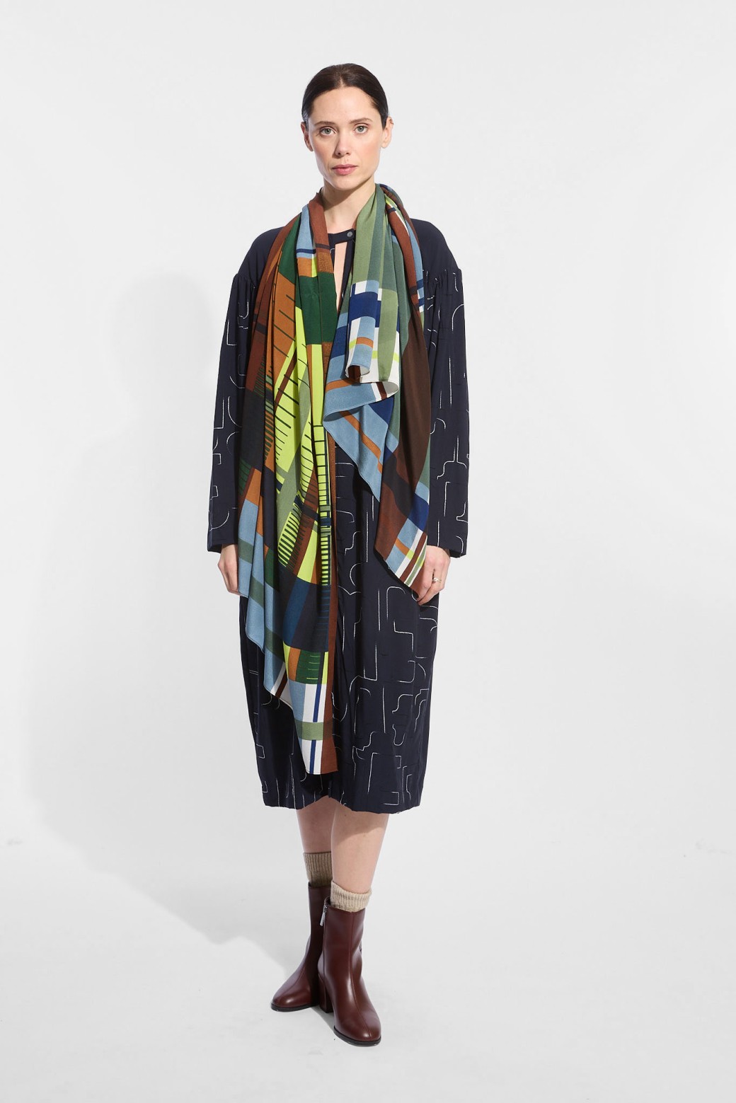 Foulard Divine Bleu Gris