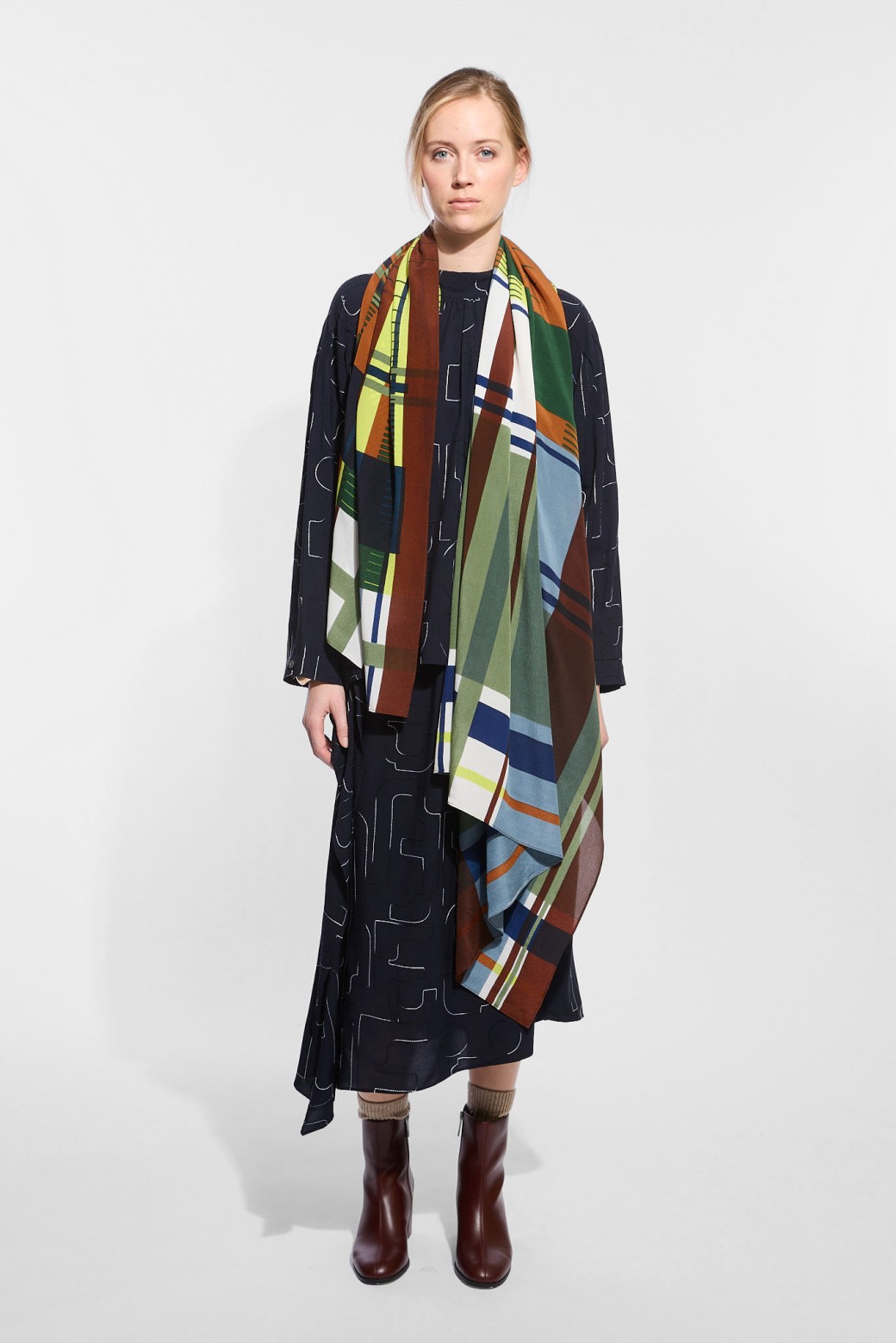 Foulard Divine Bleu Gris