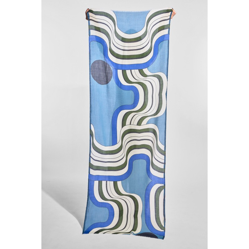 Foulard Magma Gris Bleu