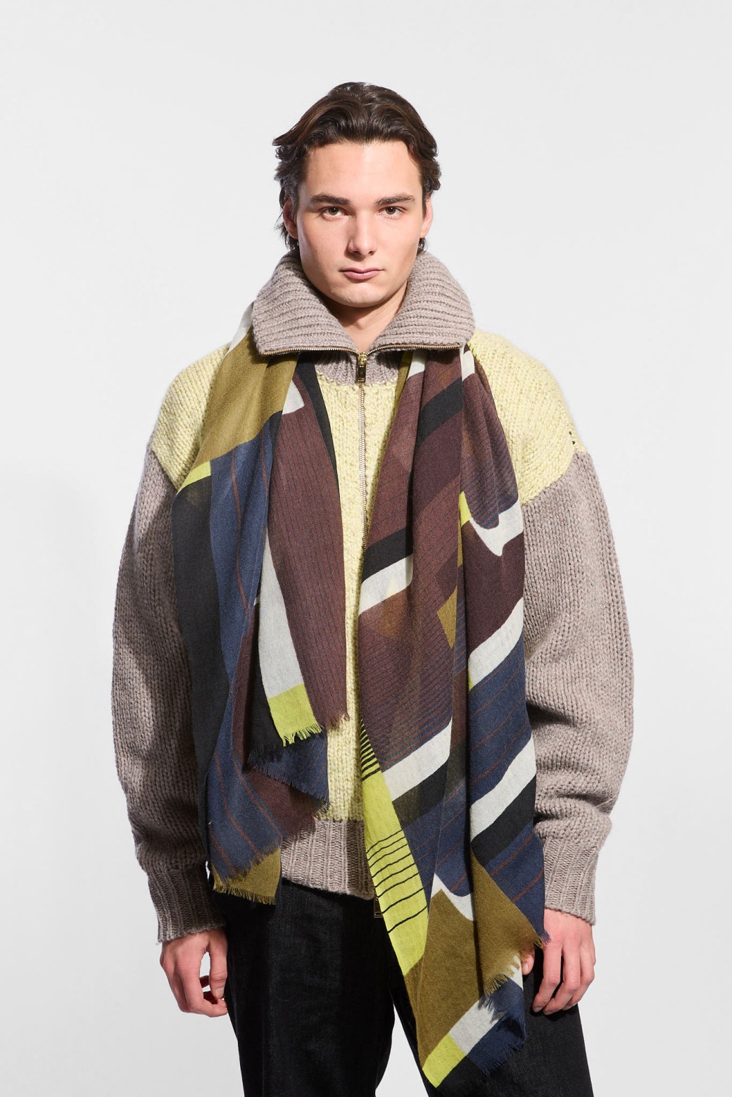 Petra Khaki Scarf