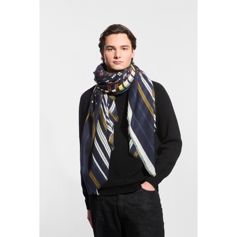 Sequence Navy Scarf
