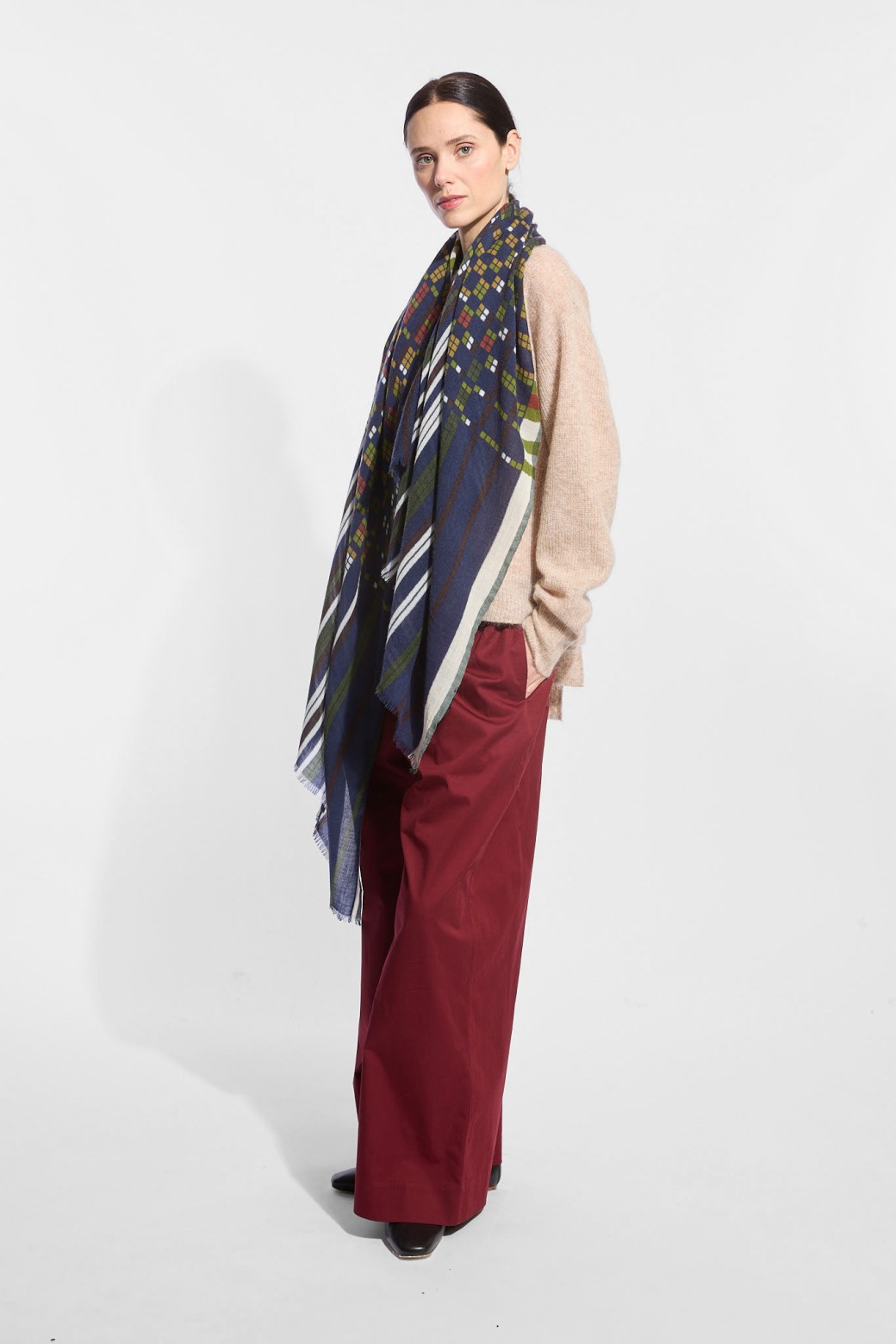Sequence Navy Scarf