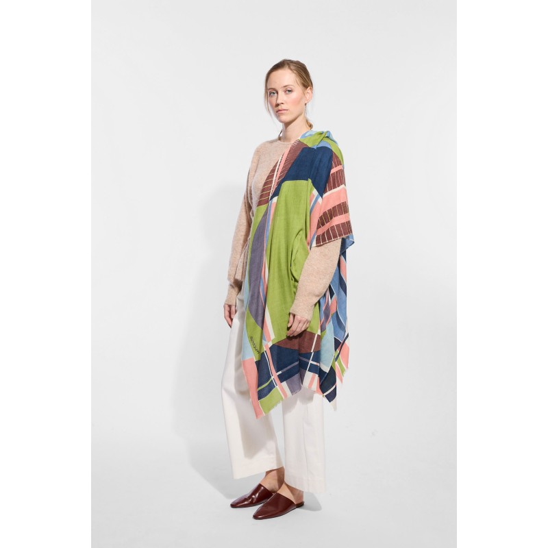 Foulard Theorie Rose Kaki