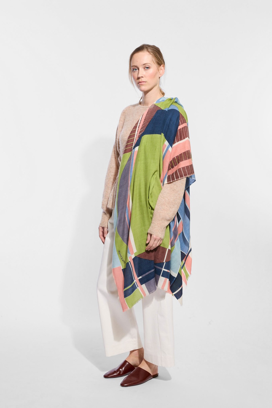 Theorie Pink Khaki Scarf