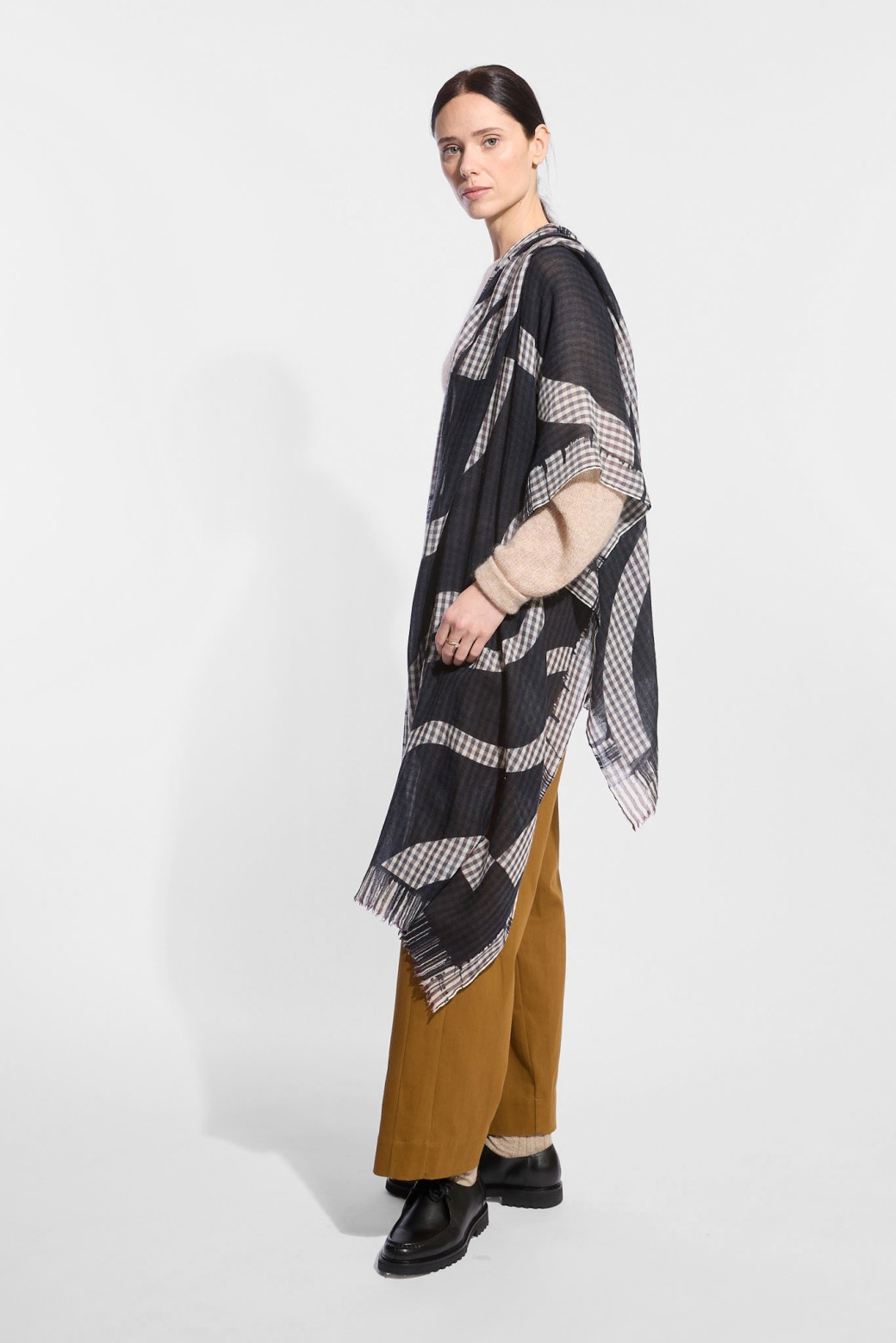Wave Petrol Blue Scarf