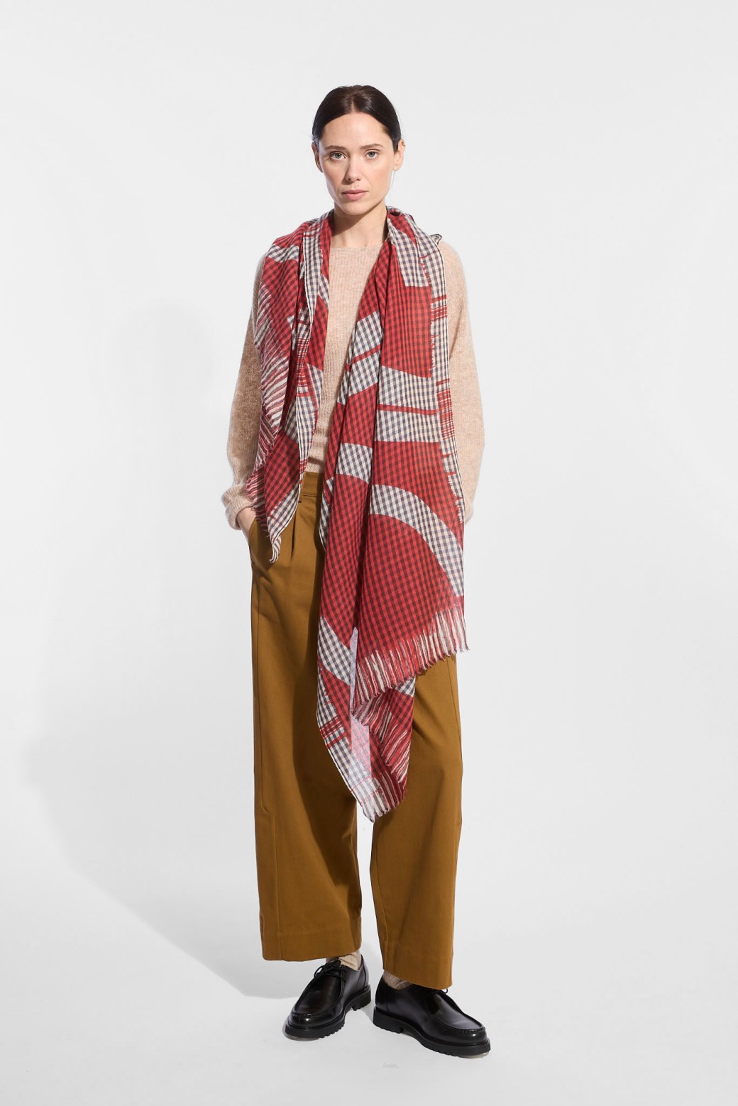 Wave Red Scarf