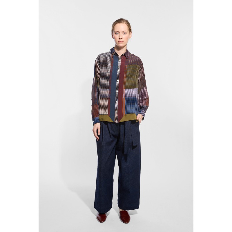 Chemise Rosalie Op Kaki Rose