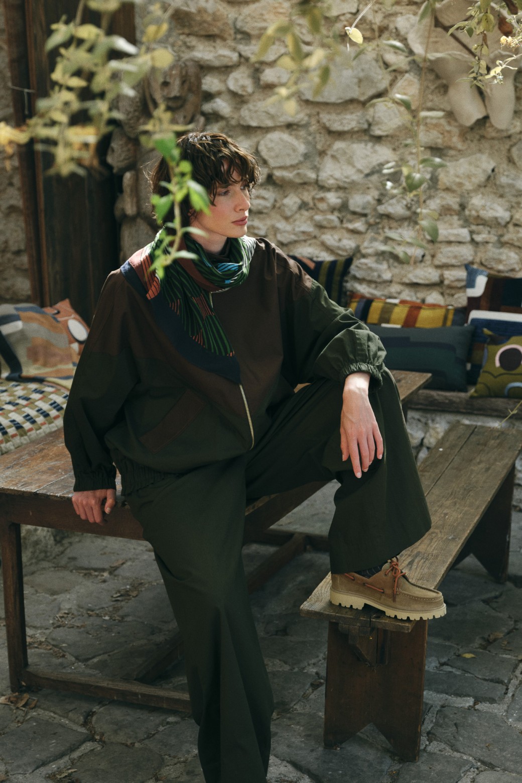 Dark Green Muse Paule Pants