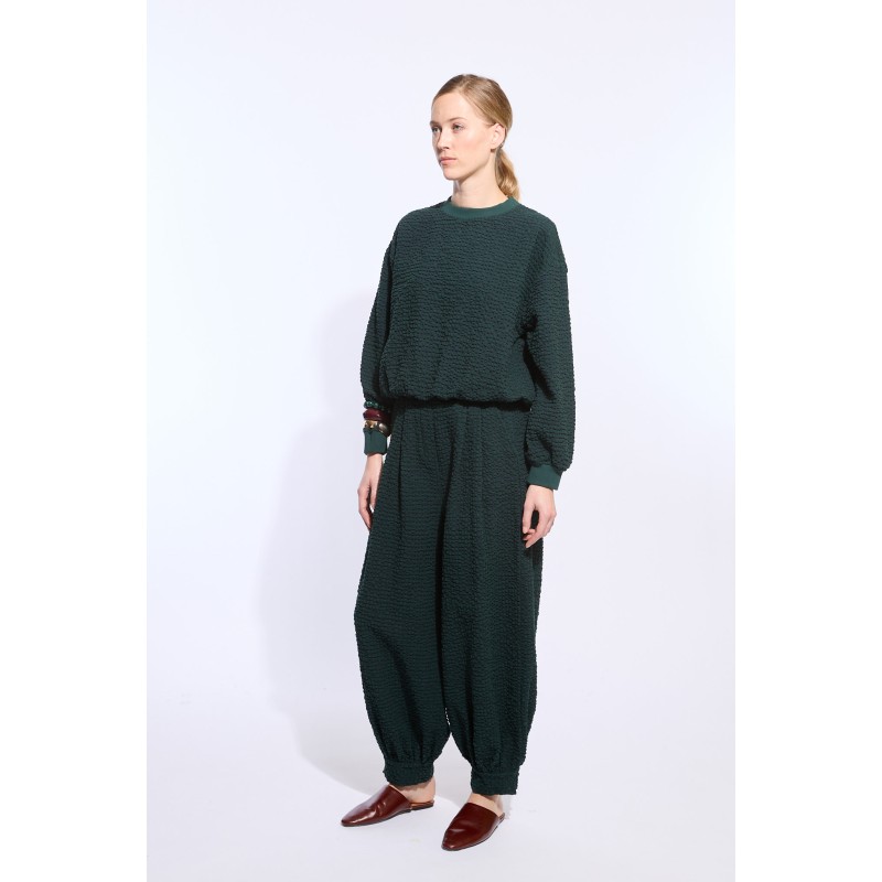 Veloute Dark Green Penny Pants