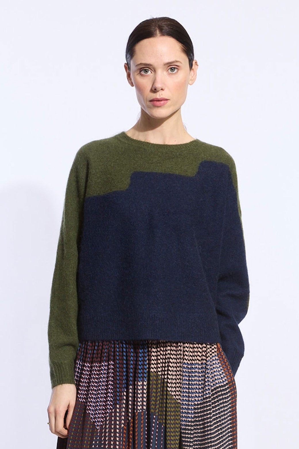 Pull Eliott Milos Vert Bleu