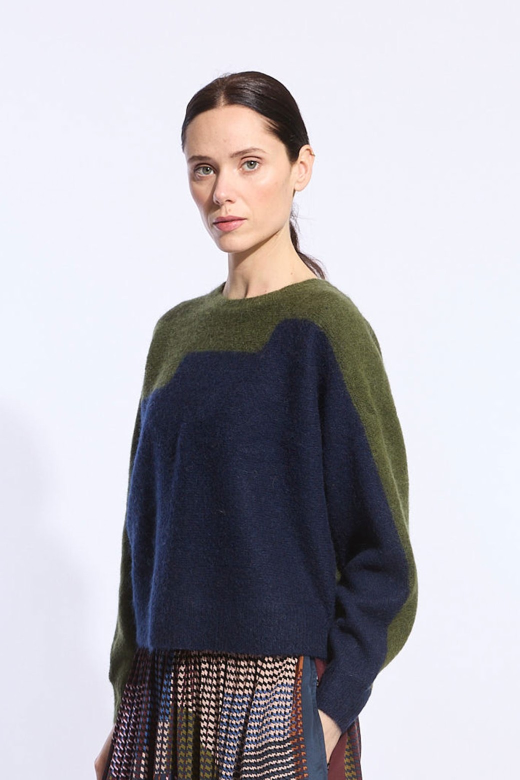 Pull Eliott Milos Vert Bleu