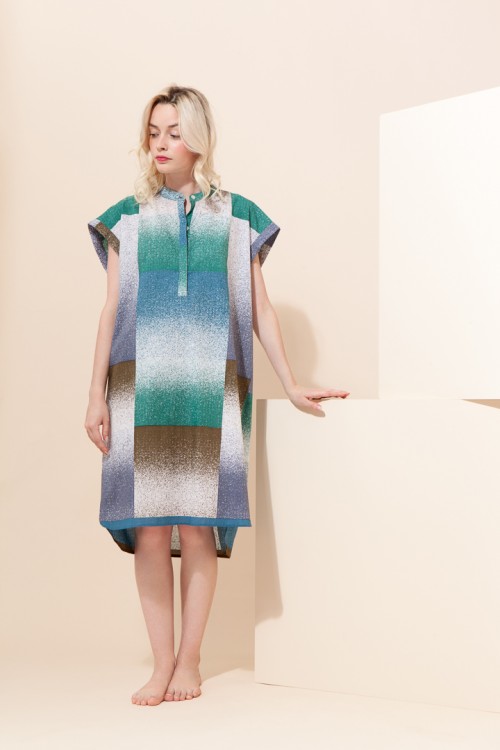 ROBE SYRACUSE IMPRIMEE KAKI