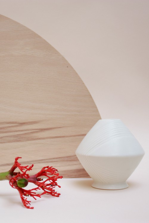 VASE BLANC S SPIRAL x MAPOÉSIE