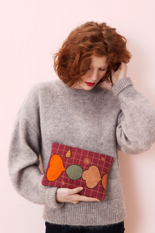 GRANDE POCHETTE BIANCA BORDEAUX