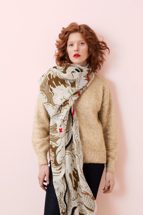 FOULARD THE THING KAKI