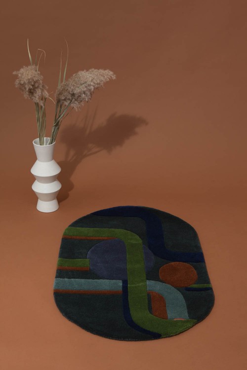 Petit Tapis Miami MAPOESIE vert