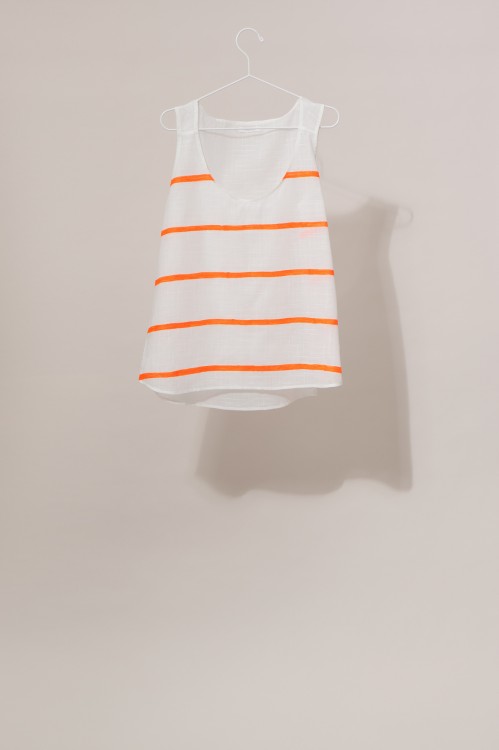 Top PACIFIQUE Brodé Orange