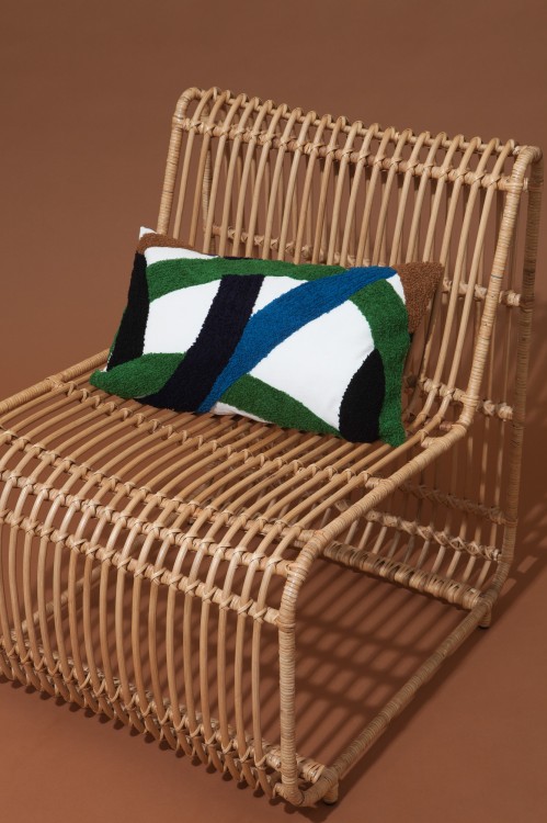 Housse de coussin PRELUDE Bleu Vert