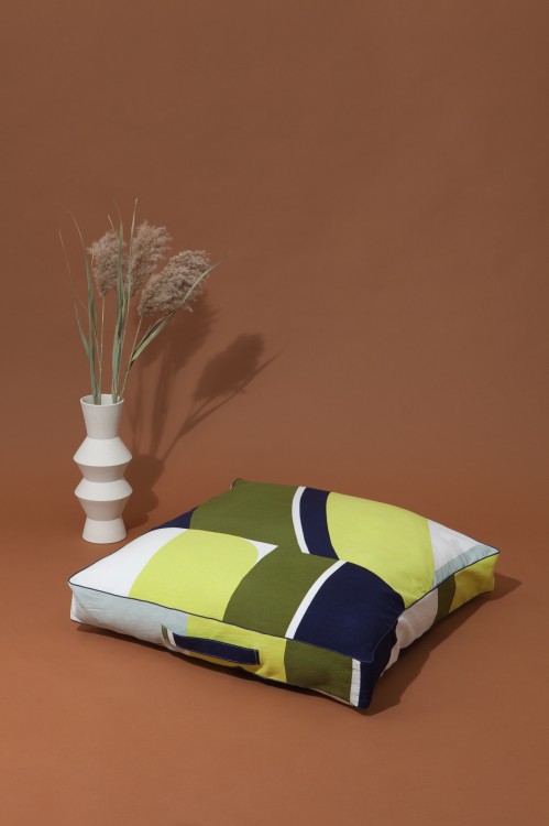 Housse de coussin de Sol VISION MAPOESIE Kaki