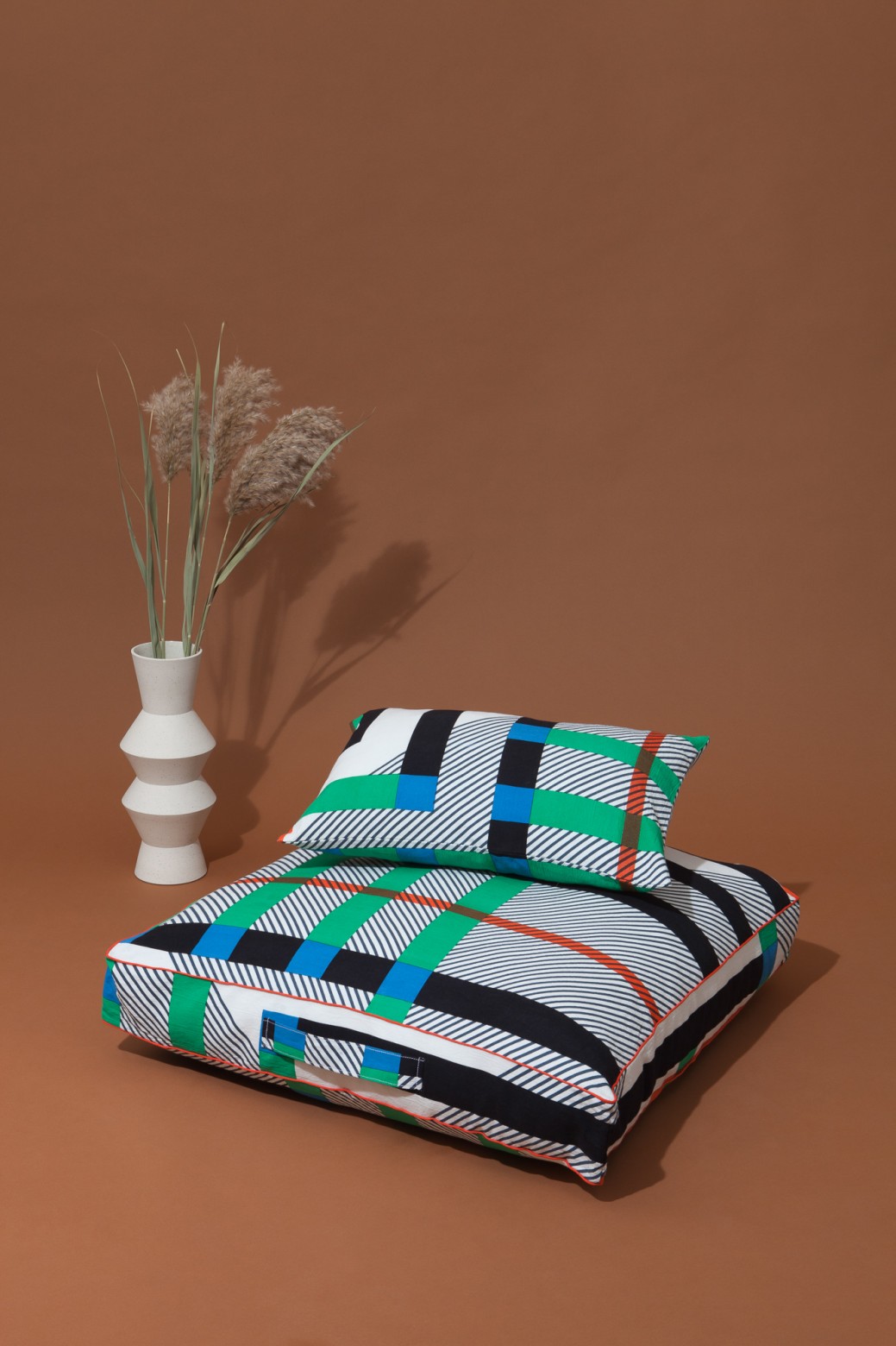 Housse de coussin BOLERO Noir Menthe Housse de coussin BOLERO Noir Menthe