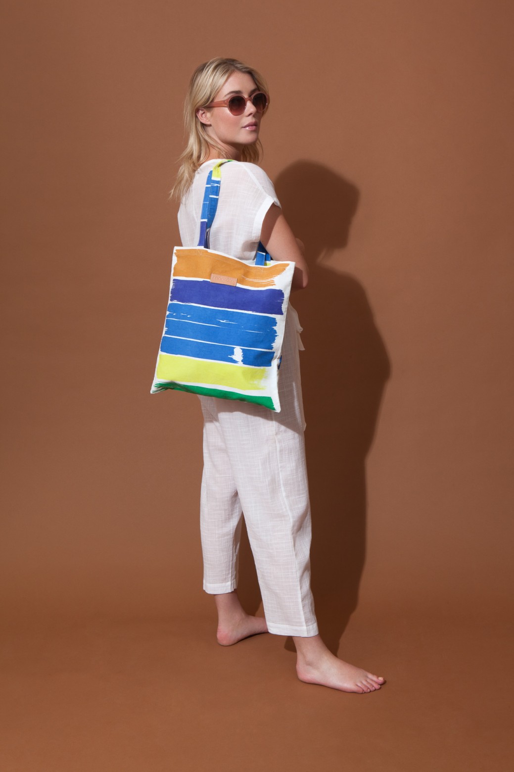 Tote bag GOUACHE MAPOESIE Bleu Tote bag GOUACHE MAPOESIE Bleu