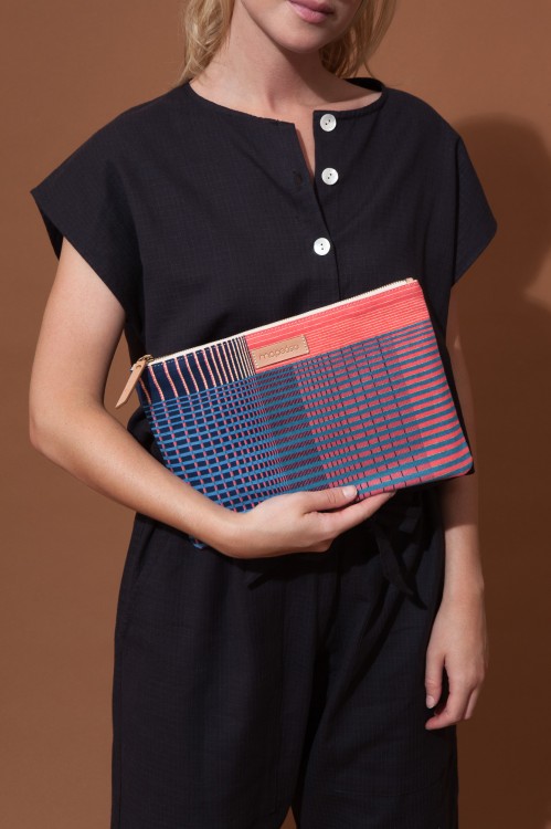 Pochette L GRADIENT Marine Rose