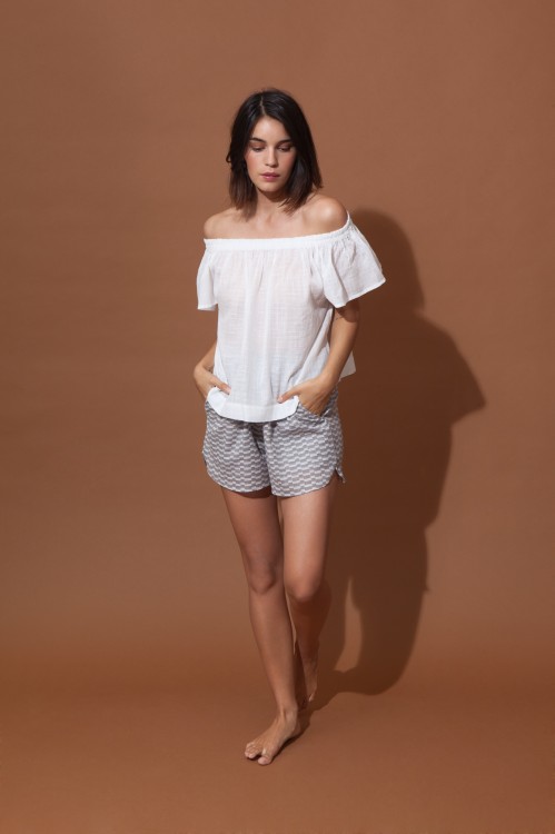 Short MAURICE MAPOESIE All Over Gris