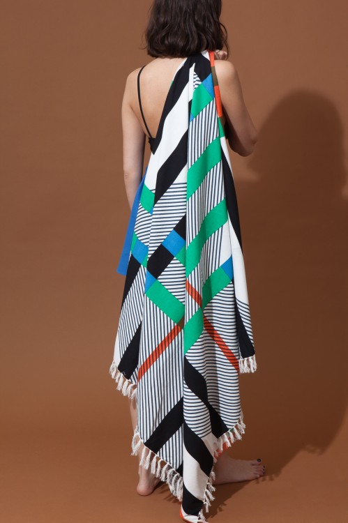 Fouta BOLERO MAPOESIE Noir Menthe