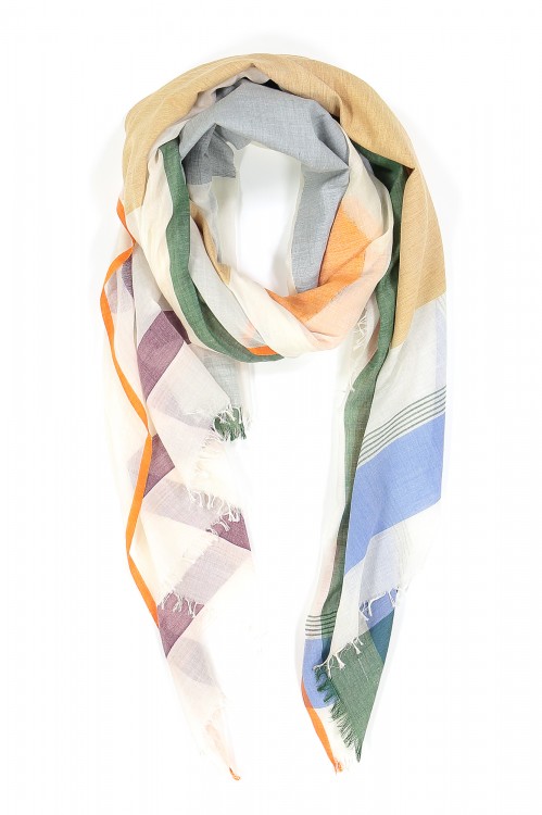 Foulard ORPHISME Tan Rouge