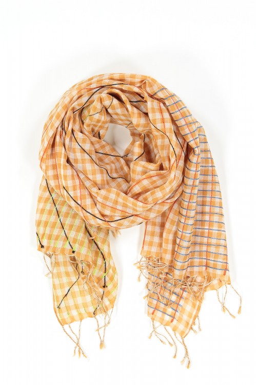 Foulard VICHY MAPOESIE Caramel