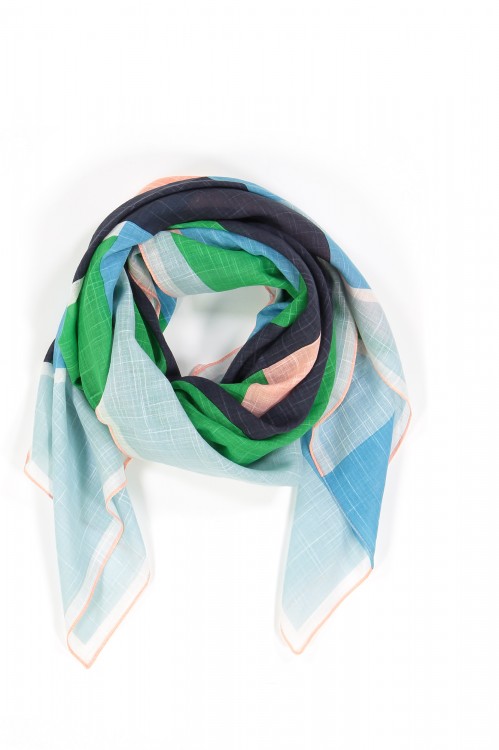 VISION GREEN BLUE SCARF