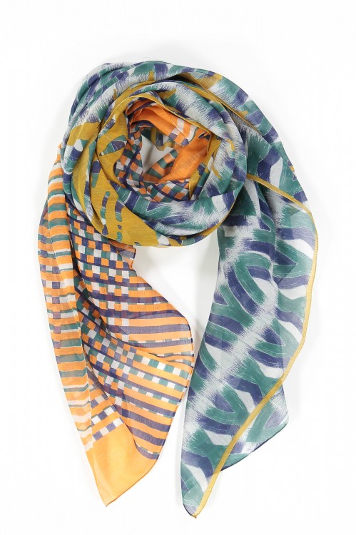 Foulard MYSTIQUE MAPOESIE Ocre