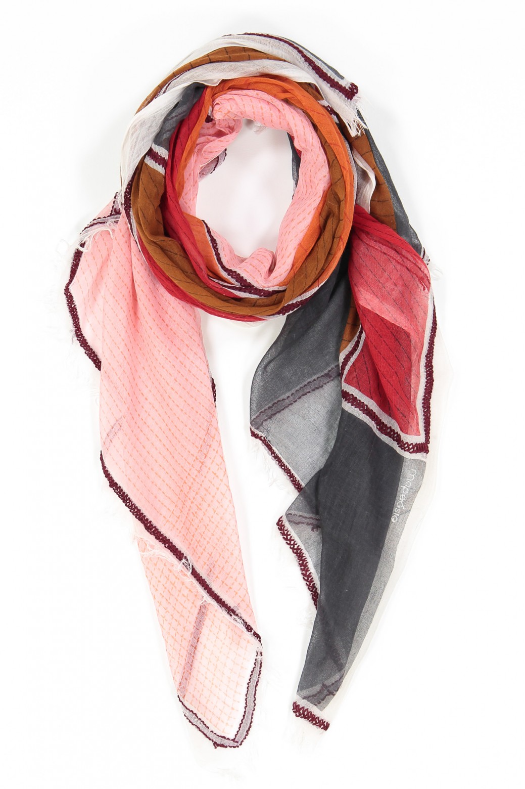 Foulard PATCHWORK Rose Wood Foulard PATCHWORK Rose Wood