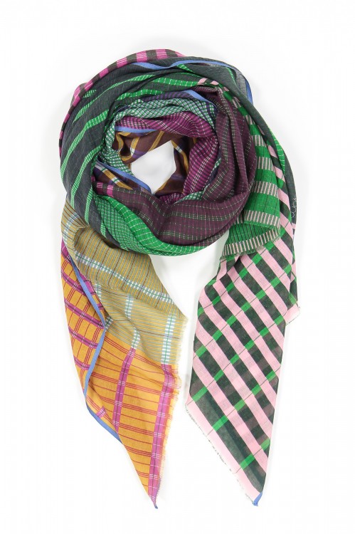 Foulard GRADIENT Vert Rose