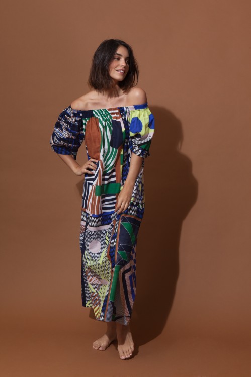PALAO AMULETTE NAVY DRESS