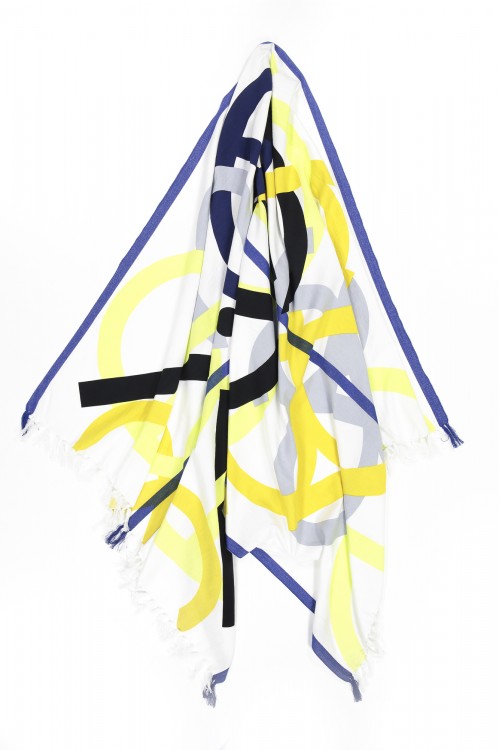 Fouta PRELUDE MAPOESIE Jaune Noir
