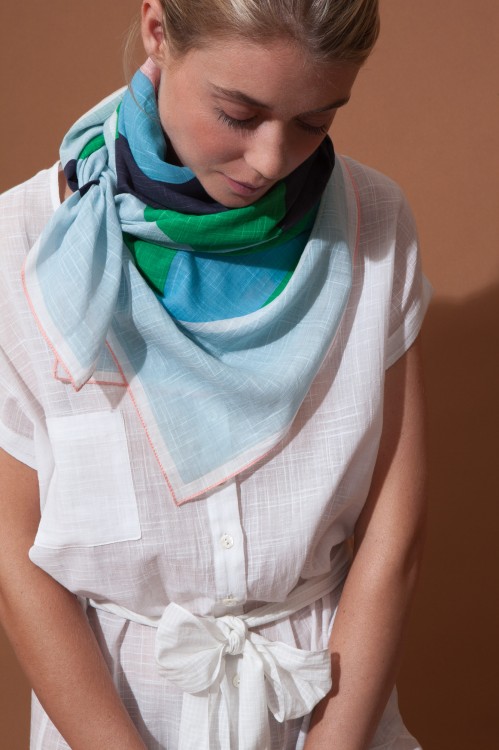 VISION GREEN BLUE SCARF