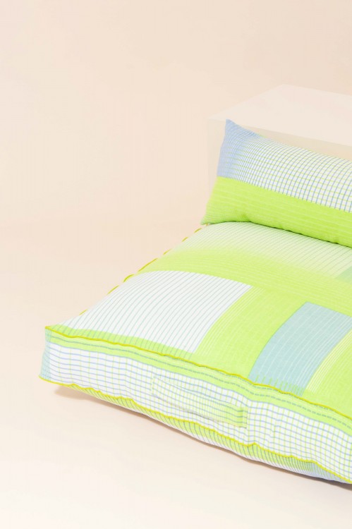 HOUSSE DE COUSSIN ECHO MAPOESIE LIME