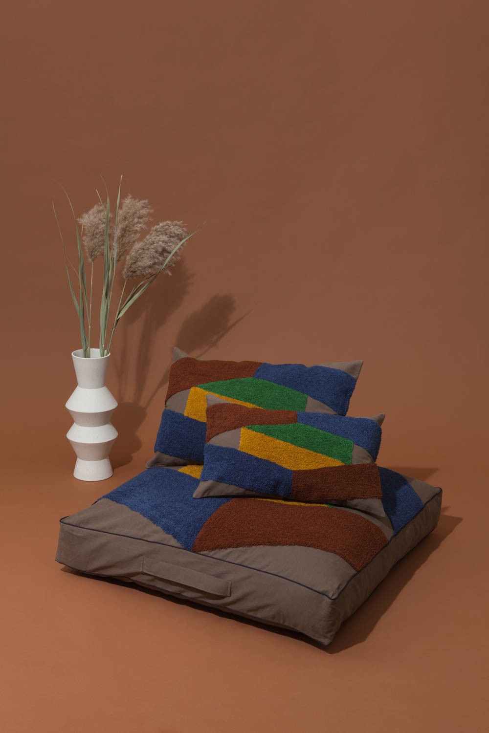 HOUSSE DE COUSSIN DE DOSSIER ODILE MAPOESIE KAKI