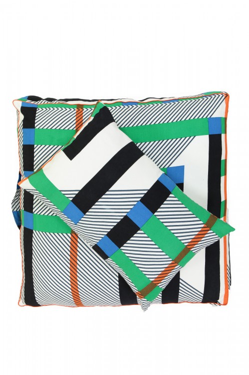 Housse de coussin de Sol BOLERO MAPOESIE Noir Menthe
