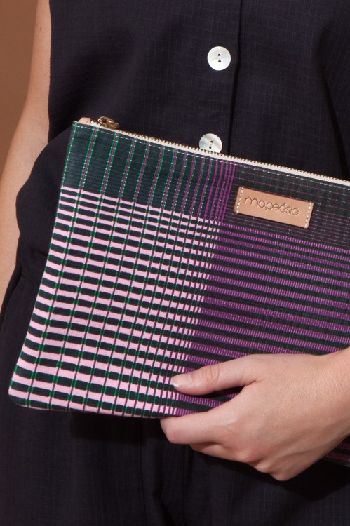 Pochette L GRADIENT MAPOESIE Vert Rose