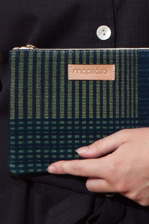 Pochette S GRADIENT MAPOESIE Nuit Lime 1