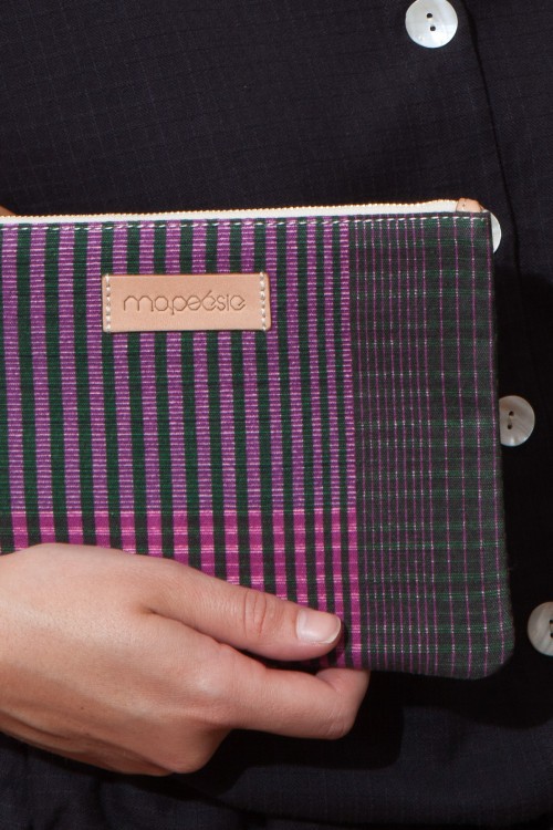 Pochette S GRADIENT MAPOESIE Vert Rose 1