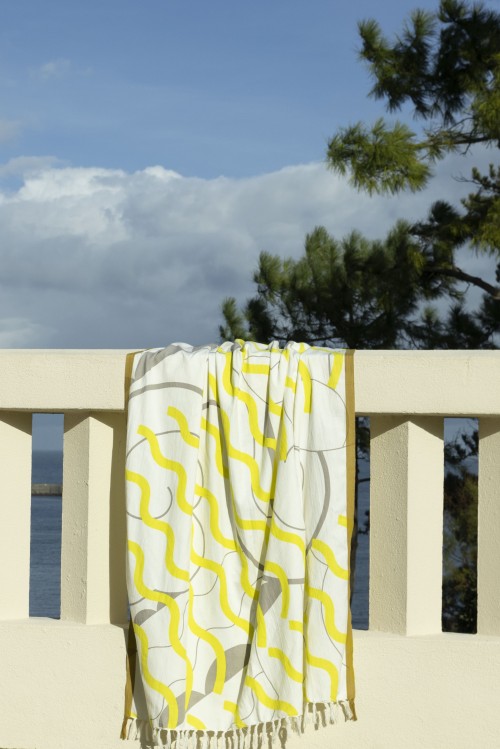 FOUTA VAGUES LIME