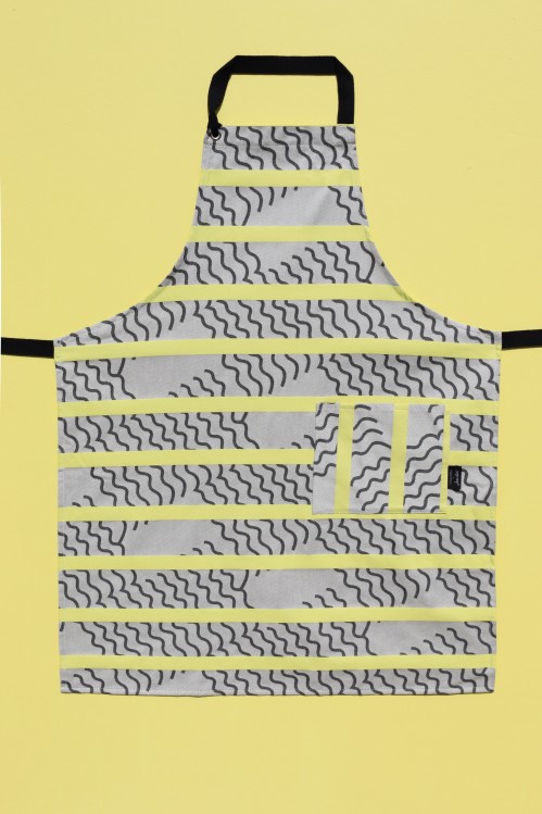 VAGUES LIME KITCHEN APRON MAPOÉSIE x JEAN VIER