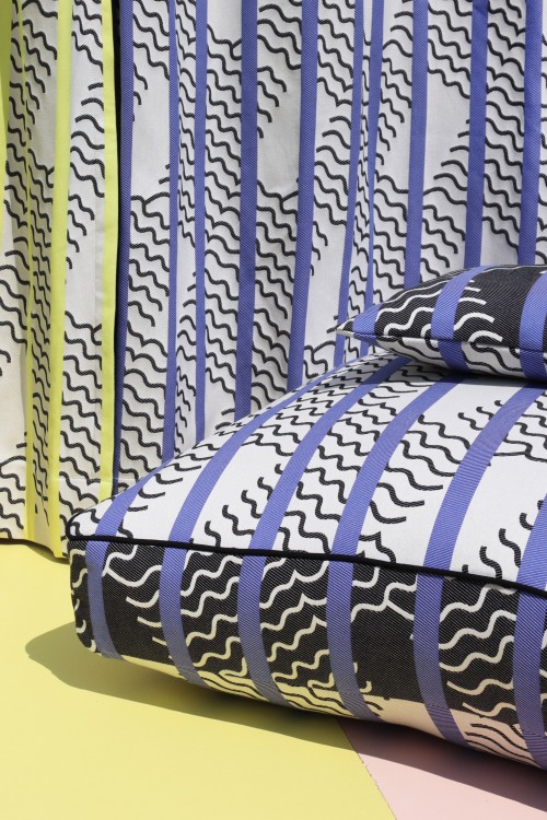 VAGUES LIME FLOOR CUSHION COVER MAPOÉSIE x JEAN VIER